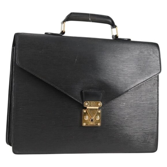 LOUIS VUITTON Epi Serviette Conseiller Business Bag Black M54422 LV Auth BA4797 - Picture 1 of 16